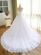 Luxurious Lace Beaded Wedding Dress New Arrival V Neck Straps Long Ball Gown Wedding Party Bridal Dresses